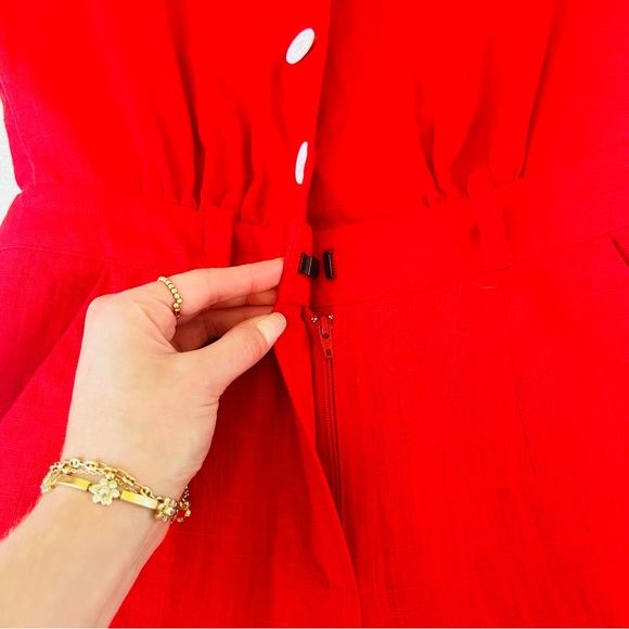 NWOT Musier Paris Laura Jumpsuit in Red 36 - Picture 6 of 10
